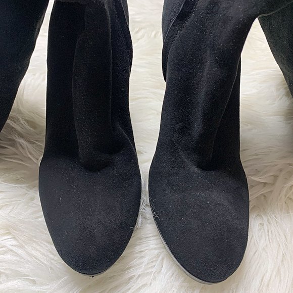 Sam Edelman Vesey Suede Over-The-Knee Boots in Black - Picture 10 of 15